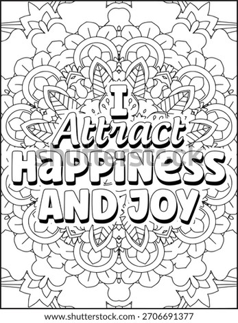 Positive Affirmation Quote Coloring Page for Adults. Positive Quote Coloring Page