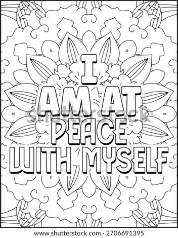 Positive Affirmation Quote Coloring Page for Adults. Positive Quote Coloring Page