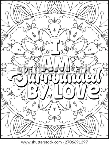 Positive Affirmation Quote Coloring Page for Adults. Positive Quote Coloring Page