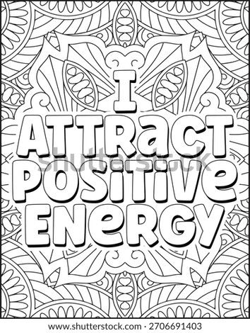 Positive Affirmation Quote Coloring Page for Adults. Positive Quote Coloring Page