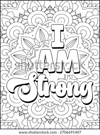 Positive Affirmation Quote Coloring Page for Adults. Positive Quote Coloring Page