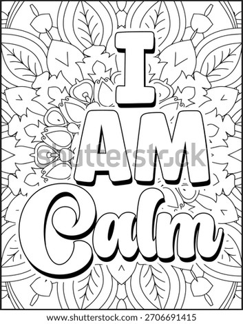 Positive Affirmation Quote Coloring Page for Adults. Positive Quote Coloring Page