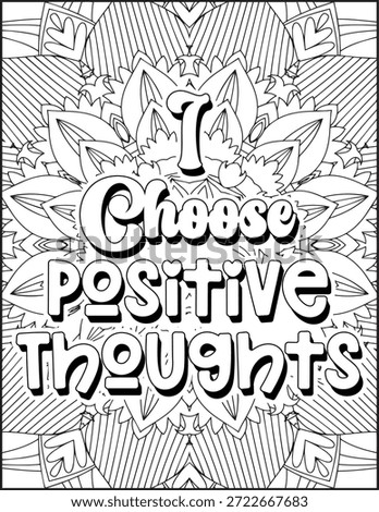 Positive Affirmation Quote Coloring Page for Adults. Positive Quote Mandala Coloring Page. Swear Adult Coloring Page