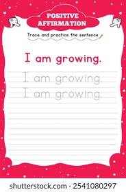 Positive Affirmation Worksheets for Kids" boost confidence and resilience with fun, engaging activities that encourage positive self-talk and a growth mindset.