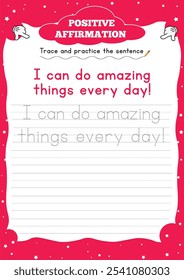 Positive Affirmation Worksheets for Kids" boost confidence and resilience with fun, engaging activities that encourage positive self-talk and a growth mindset.