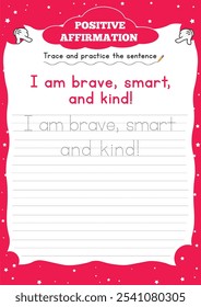 Positive Affirmation Worksheets for Kids" boost confidence and resilience with fun, engaging activities that encourage positive self-talk and a growth mindset.