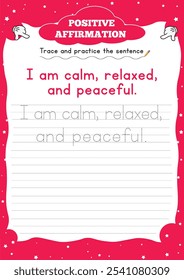 Positive Affirmation Worksheets for Kids" boost confidence and resilience with fun, engaging activities that encourage positive self-talk and a growth mindset.