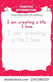 Positive Affirmation Worksheets for Kids" boost confidence and resilience with fun, engaging activities that encourage positive self-talk and a growth mindset.