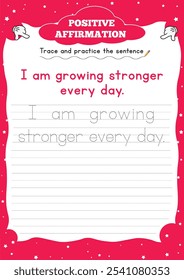 Positive Affirmation Worksheets for Kids" boost confidence and resilience with fun, engaging activities that encourage positive self-talk and a growth mindset.