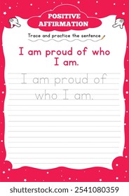 Positive Affirmation Worksheets for Kids" boost confidence and resilience with fun, engaging activities that encourage positive self-talk and a growth mindset.