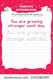 Positive Affirmation Worksheets for Kids" boost confidence and resilience with fun, engaging activities that encourage positive self-talk and a growth mindset.