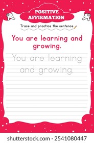 Positive Affirmation Worksheets for Kids" boost confidence and resilience with fun, engaging activities that encourage positive self-talk and a growth mindset.