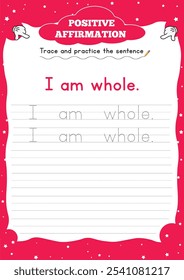 Positive Affirmation Worksheets for Kids" boost confidence and resilience with fun, engaging activities that encourage positive self-talk and a growth mindset.