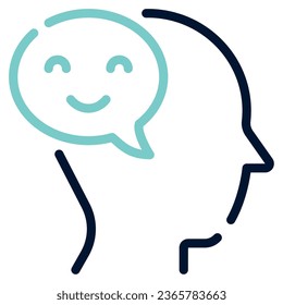 Positive Affirmations Icon Illustration, for uiux, infographic, etc