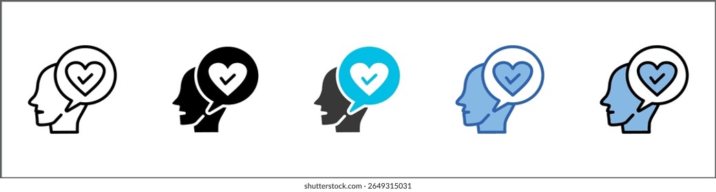 Positive Attitude Icon Pack Multistyle Illustration