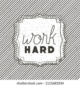 positive attitude message with hand made font