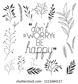 positive attitude message with hand made font
