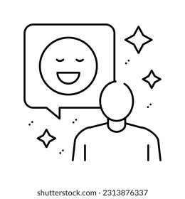 positive attitude soft skill line icon vector. positive attitude soft skill sign. isolated contour symbol black illustration