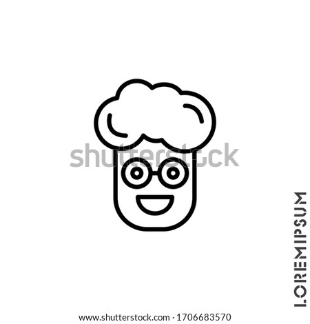 Positive boy, man icon vector, emoticon symbol. Modern flat symbol for web and mobile apps. admiration, joy Smile icon. Happy, laughing, emotions icon. Simple line, outline vector expression