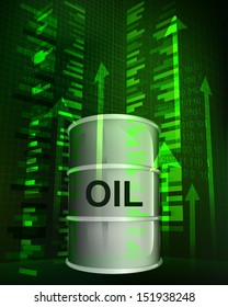 positive business growth of oil goods vector illustration