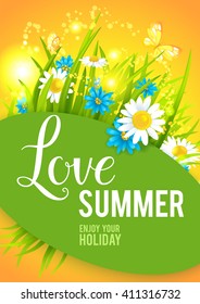 Positive card  . Nature template for design banner,ticket, leaflet, card, poster and so on.