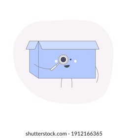 Positive character box in search. The concept of searching on the Internet or on a website