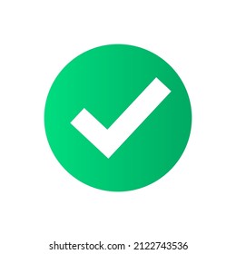 Positive Check Mark Logo Flat Icon Sign Template. Check mark icon. Tick Symbol Vector