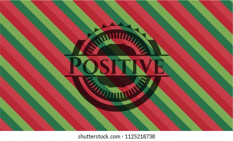Positive christmas badge.