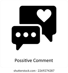 positiver Kommentar und bestes Symbol-Konzept