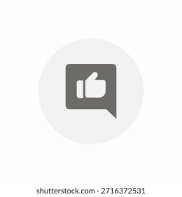 vetor de sinal de ícone de comentários positivos