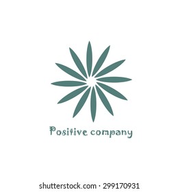 Positive company logo for corporate identity. Vector illustration.