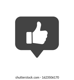 Positive customer feedback icon. Excellent review illustration. Chatting. Like. Online communication. Contour symbol. Vector isolated