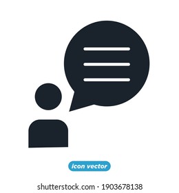 Color de la plantilla de icono de comentarios positivos del cliente editable. Chateo Como ilustración vectorial de símbolo para diseño gráfico y web.