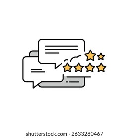 Positive Customer Reviews Featuring Star Ratings and Excellent Service Feedback Evaluation