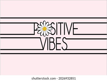positive daisy stripe flower vector art design
