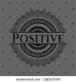 Positive dark icon or emblem
