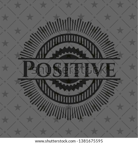 Positive dark icon or emblem