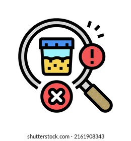Positive Drug Test Color Icon Vector. Positive Drug Test Sign. Isolated Symbol Illustration