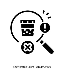 Positive Drug Test Glyph Icon Vector. Positive Drug Test Sign. Isolated Contour Symbol Black Illustration