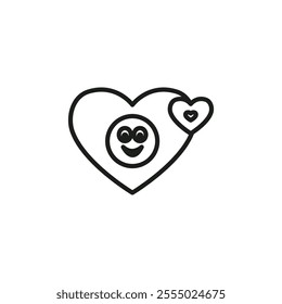 Positive emotion Symbol mark in Outline style