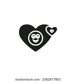 Positive emotion Symbol mark in Outline style
