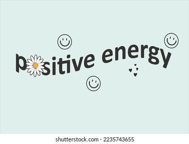 positive energy blue smile vector