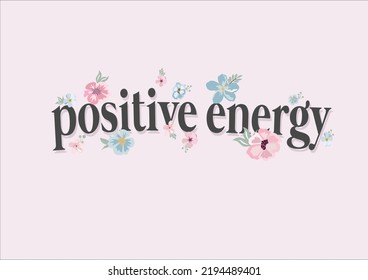 positive energy hand drawn design vector hand drawn