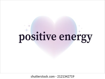 Positive Energy Herz Design Vektorgrafik