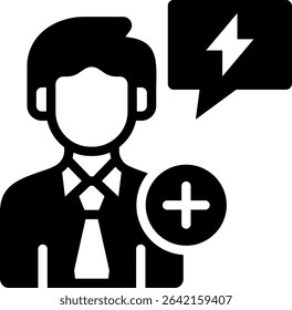 Positive Energy Icon Glyph Vector Illustration