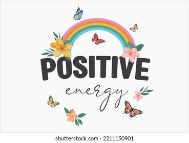 positive energy vector hand drawn design