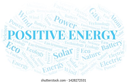Positive Energy word cloud. Wordcloud made with text only.