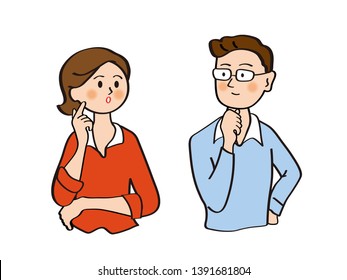 Positive exchange of ideas among middle-aged couples