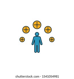 Positive Experience icon. Simple element from project management icons collection. Creative Positive Experience icon ui, ux, apps, software and infographics.