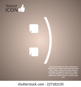 Positive face. Flat style. Made in vector
